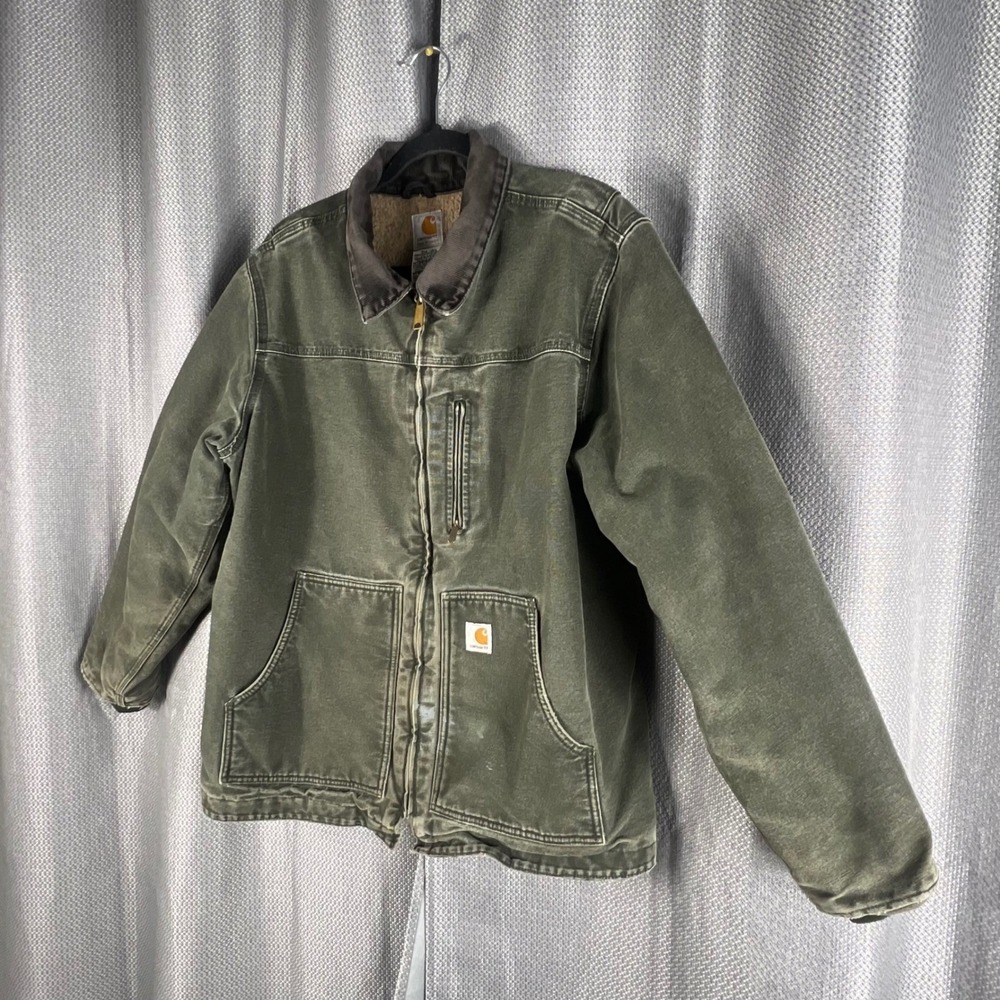 Carhartt Vintage Jkt C61
Detroit USA. Green
Sherpa Distressed Grunge
Womens XL - Picture 2 of 11